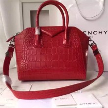 Givenchy Red Crocodile calfskin Antigona Bag