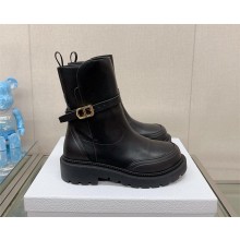 Dior Black Calfskin and Rubber Empreinte Ankle Boot 2023