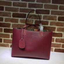 Gucci reversible GG blooms leather tote bag 368568 burgundy