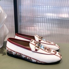 Gucci Ivory flower and crown jacquard  loafers 2021