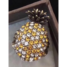 Gucci Brass Crystal Pineapple Ring 2018