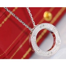 Cartier Round Necklace White Gold