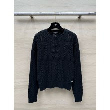 Chanel Cotton black pullover P76925 2024