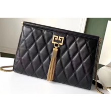 Givenchy Quilted Logo Chain Clutch Bag Black 2019