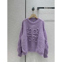 loewe Anagram sweater in mohair purple 2022