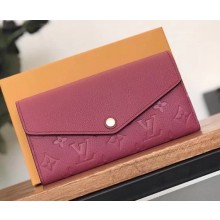 Louis Vuitton Sarah Monogram Empreinte Leather Wallet M61181 Purple