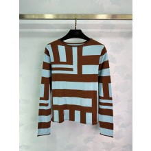 fendi Brown inlaid cotton jumper sweater 2024