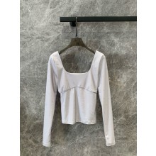 Chanel Stretch Jersey Silver top P76232 2024