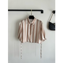 Fendi Beige Pequin silk blouse 2024