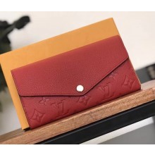 Louis Vuitton Sarah Monogram Empreinte Leather Wallet M61181 Red