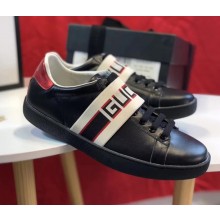 Gucci Ace Sneakers with Gucci Stripe 525269 Black 2018