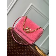 louis vuitton shearling Twist MM bag ROSE M21320 2023