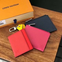 Louis Vuitton Trio Epi Leather Wallet M62254 Red/Pink/Blue
