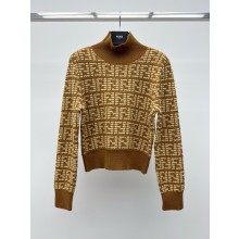 fendi Brown cashmere pullover 2024