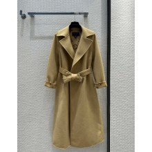 LOUIS VUITTON Signature Double Face Long Wrap Coat BEIGE 2023 