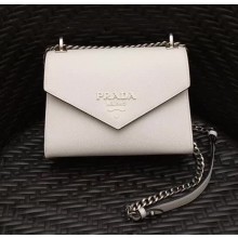 Prada Monochrome Saffiano Leather Bag 1BD127 White 2018
