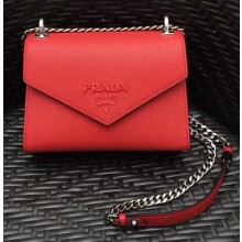 Prada Monochrome Saffiano Leather Bag 1BD127 Red 2018
