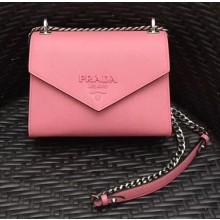 Prada Monochrome Saffiano Leather Bag 1BD127 Pink 2018