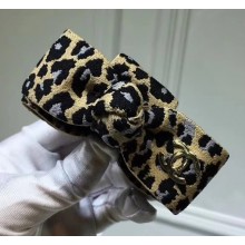 Chanel Leopard Trim Hairpin 
