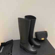 Chanel BLACK CALFSKIN HIGH BOOTS G39212 2022