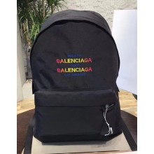 Balenciaga Explorer Waterpoof Nylon Backpack Bag with Logo Milano Paris Los Angeles 2018