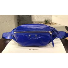 Balenciaga Neo Lift Paper Zip-Around Belt Waist Bag Blue 2018