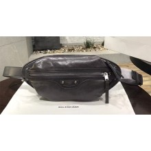 Balenciaga Neo Lift Paper Zip-Around Belt Waist Bag Gray 2018