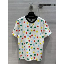 LV x YK Painted Dots T-Shirt WHITE 2023