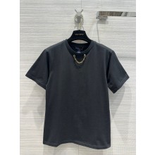 LOUIS VUITTON CHAIN DETAIL T-SHIRT BLACK 2023