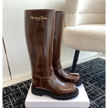 Dior Diorebel Boot in Brown Brushed Calfskin 2024
