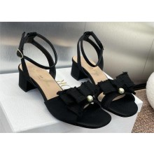 Dior heel:3.5cm adiorble Sandal black 2024