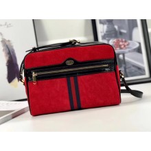 Gucci Ophidia Suede Shoulder Bag 517080 Hibiscus Red 2018