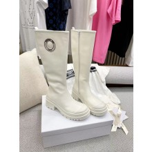 Dior WHITE Supple Calfskin Symbol Boot 2022
