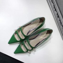 Nicholas Kirkwood calfskin patent leather shoes with preal green/black/white(GD3013-711204)