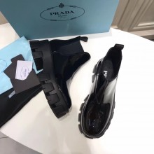 Prada Heel 6cm Patent Leather boots Black 2019