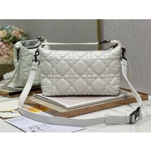 dior large nomad pouch in Latte Macrocannage Calfskin 2023