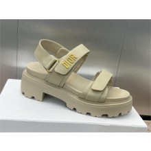 Dior Dioract Platform Sandal in creamy lambskin 2024