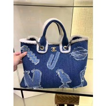 Chanel cotton/shearling shopping Bag AS0759 2019