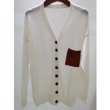 loewe Anagram pocket cardigan in wool white 2022