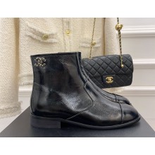 chanel black calfskin Ankle Boots g38076 2022