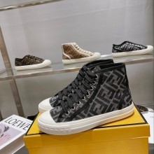 Fendi Domino fabric HIGH-TOP Sneakers black 2022