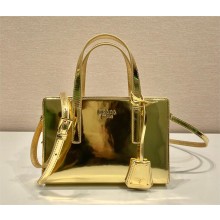 Prada Re-Edition 1995 Brushed-Leather Mini Top Handle Bag 1BA357 Gold 2023