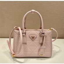 Prada Small Galleria Quilted Saffiano Leather Bag 1BA896 pink 2023 