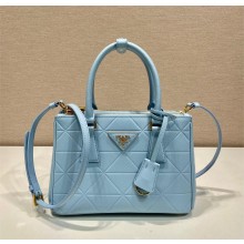 Prada Small Galleria Quilted Saffiano Leather Bag 1BA896 blue 2023 
