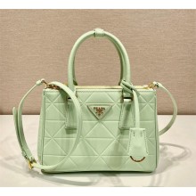 Prada Small Galleria Quilted Saffiano Leather Bag 1BA896 Green 2023 