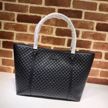 Gucci Signature leather tote bag 449647 black