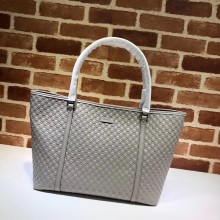 Gucci Signature leather tote bag 449647 gray