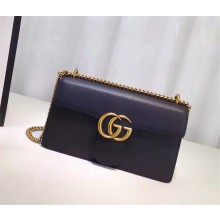 Gucci GG Marmont leather Medium shoulder bag 431777 black leather