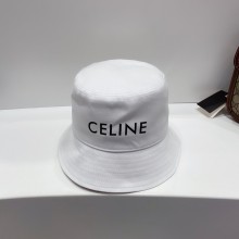 celine logo printed bucket hat white 2023