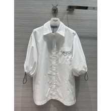 prada white short sleeved shirt 2022